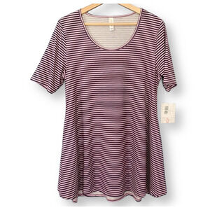 Lularoe Perfect T Pink & Purple Striped Size S
